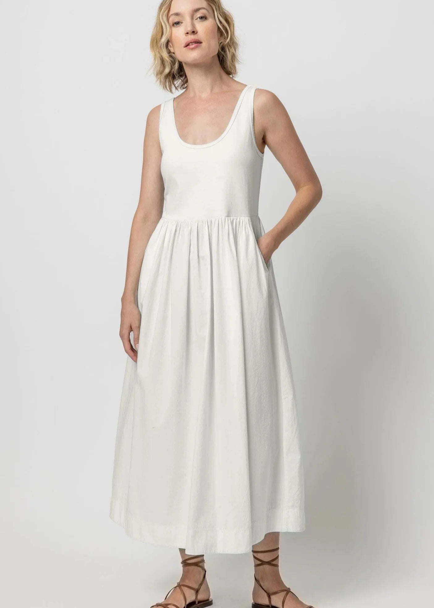 Mixed Media Maxi Dress