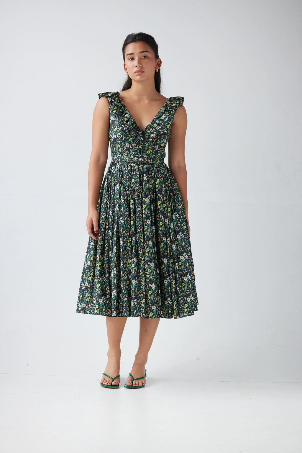 Viola Dress in Floral Voile