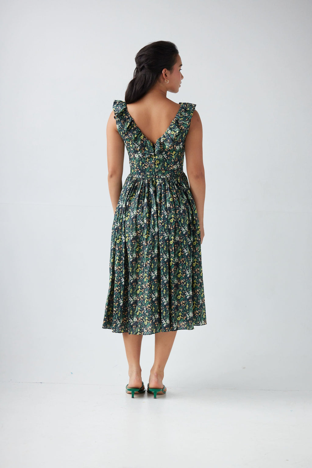 Viola Dress in Floral Voile