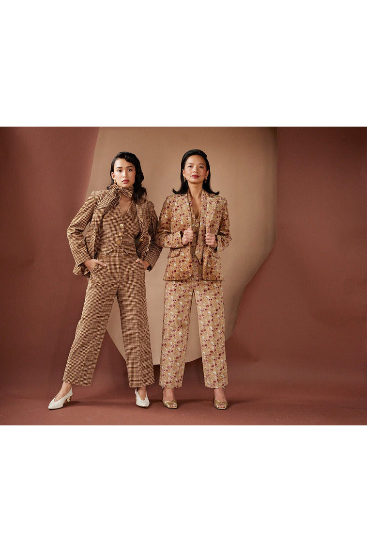 Tilda Jacket in Italian Houndstooth Corduroy